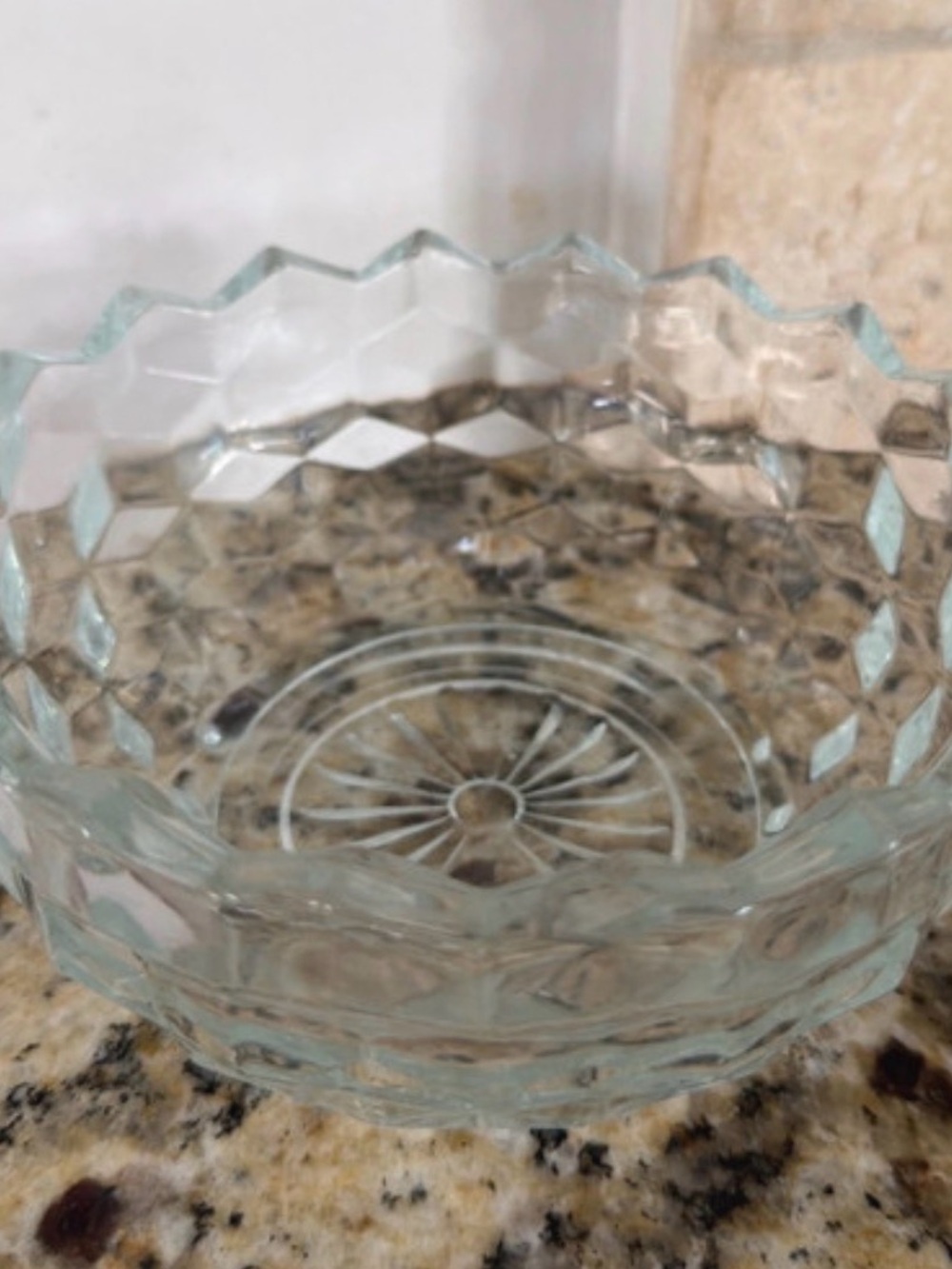 Fostoria Cut Glass Decorative Bowl - Clear